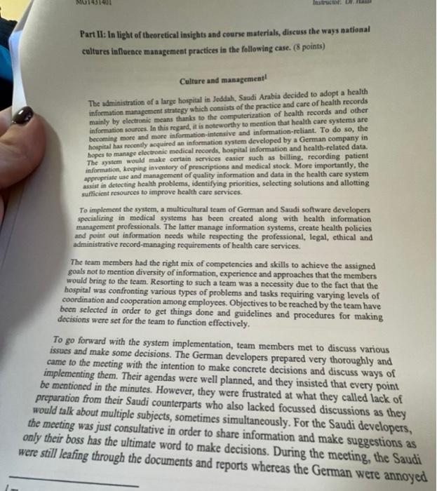 v Part II: In light of theoretical insights and