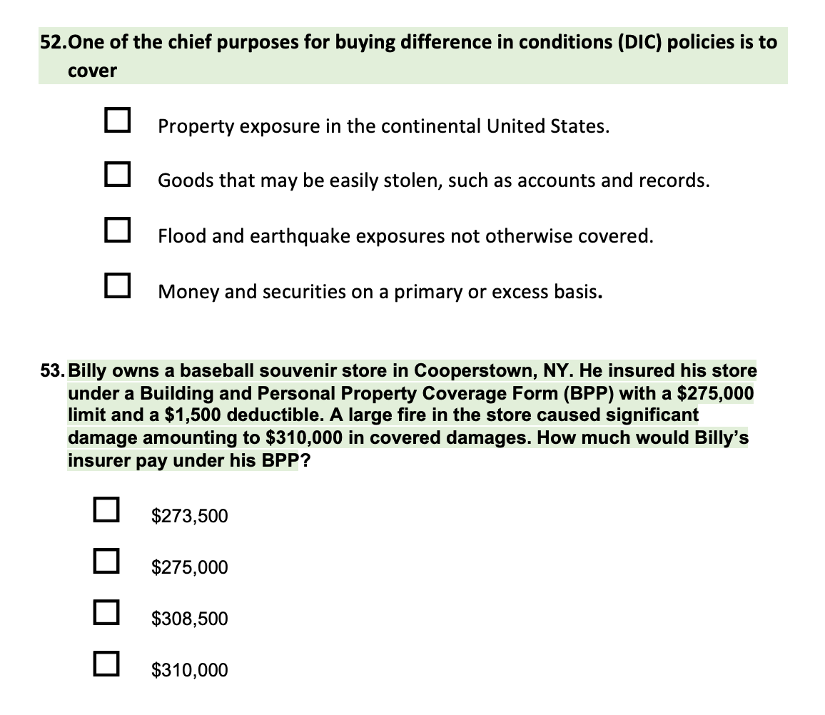 52.One of the chief purposes for buying