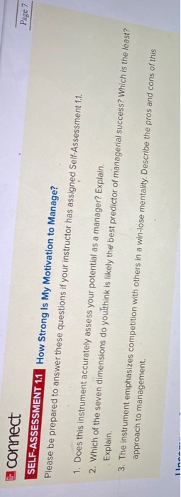 question 1 and 2 Page Page 7 connect