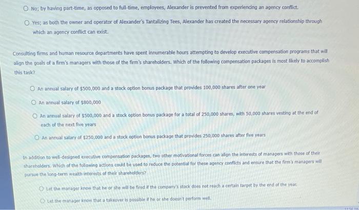 7. Agency conflicts between managers and