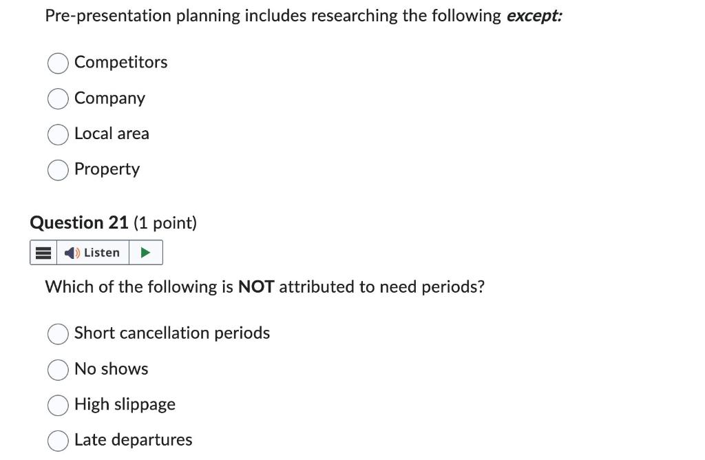 Pre-presentation planning includes researching