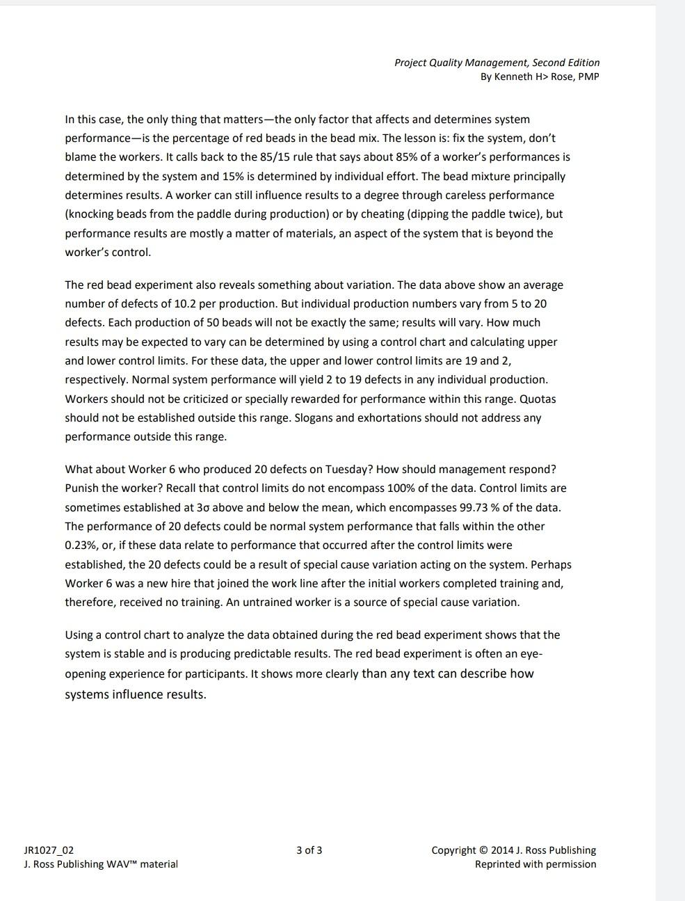 Project Quality Management, Second Edition By