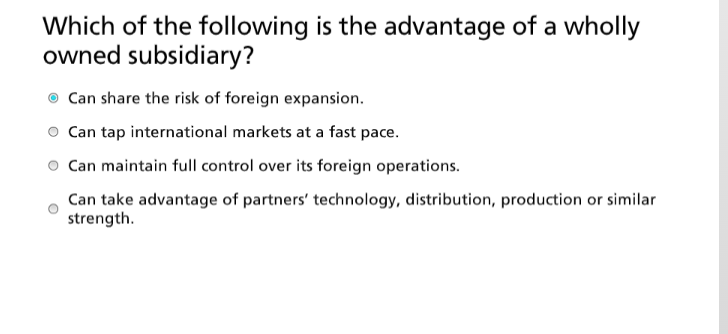 Which of the following is the advantage of a