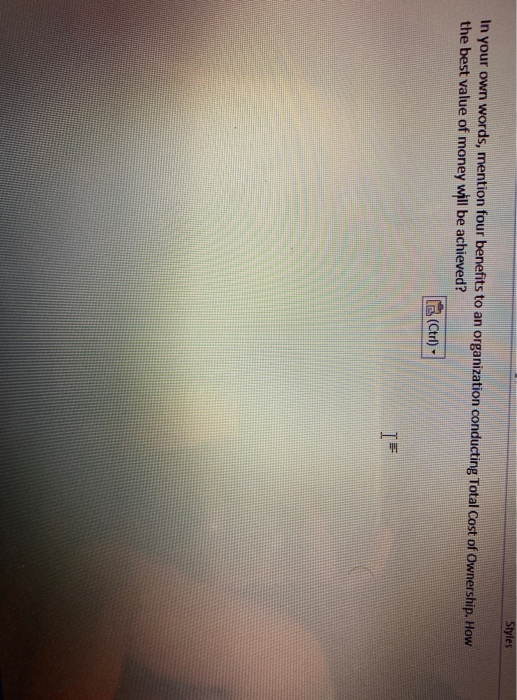 Styles In your own words, mention four benefits