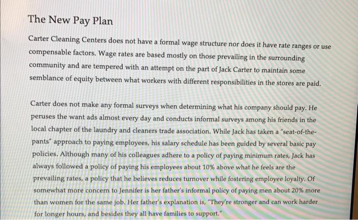 Carter Cleaning Centers does not have a formal