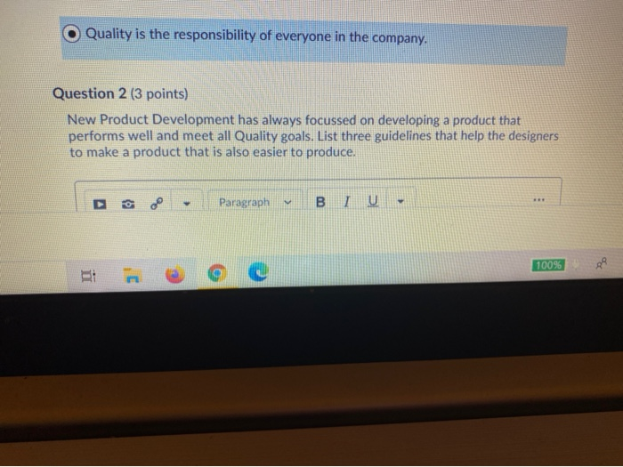 Quality is the responsibility of everyone in the