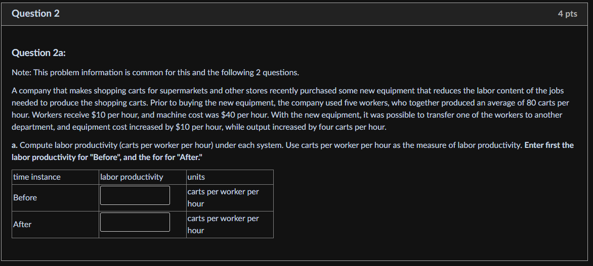 Question 2 Question 2a: Note: This problem