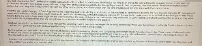 New York Hospital is a 1000 bed hospital located