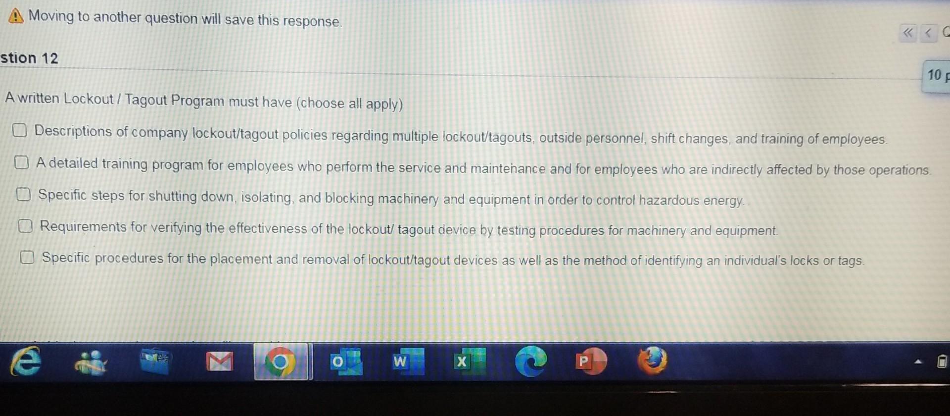 A Moving to another question will save this