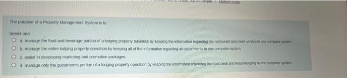 stion 19 Yel A competitive advantage of