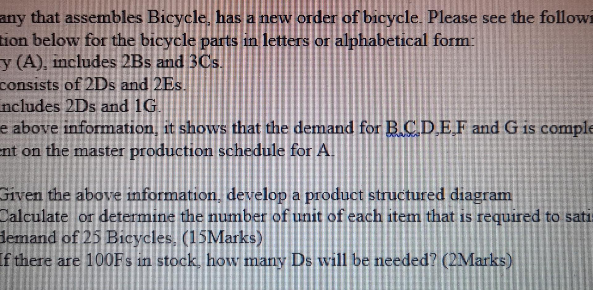 Help here! any that assembles Bicycle, has a new
