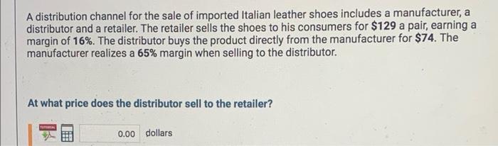 A distribution channel for the sale of imported