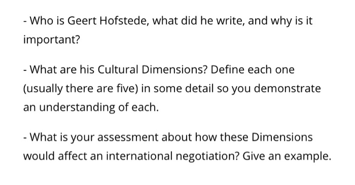 - Who is Geert Hofstede, what did he write, and
