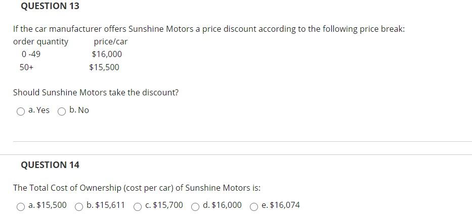 QUESTION 10 Information for the next 5