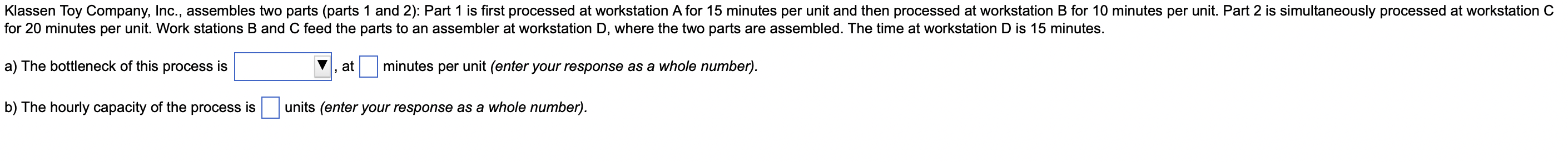 Klassen Toy Company, Inc., assembles two parts