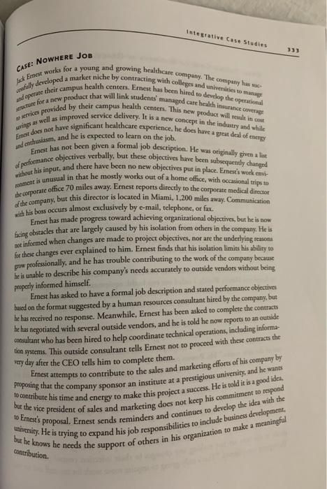 These 1. Nowhere Job case: Suppose the