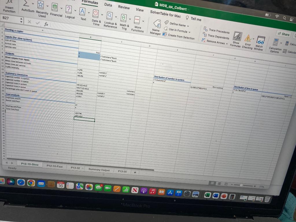 Solve the question below using the attached excel