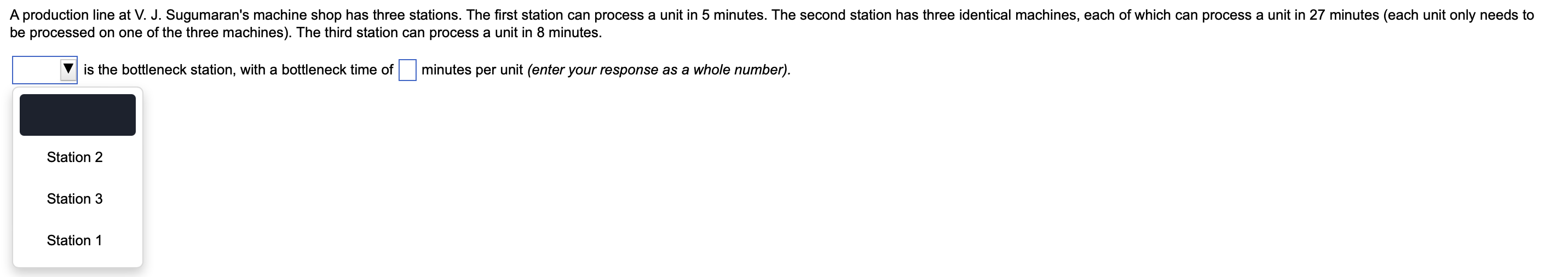 A production line at V. J. Sugumaran's machine