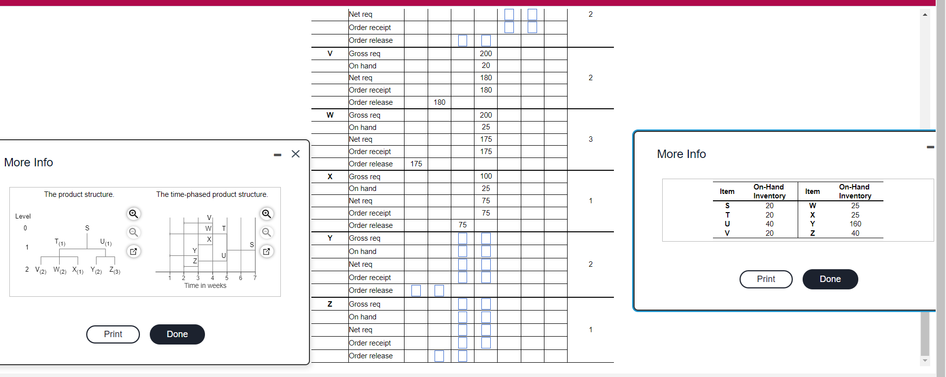 make S,1 week to make T,2 weeks to make U,2 weeks