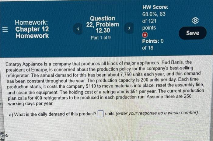 Question 22. Part 1-9. Please show step by step