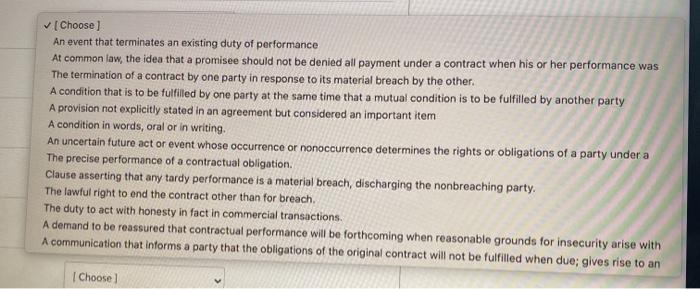 match the term below with the correct choice