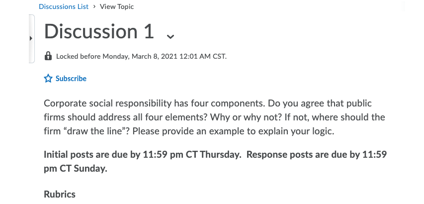 Discussions List > View Topic Discussion 1 Locked