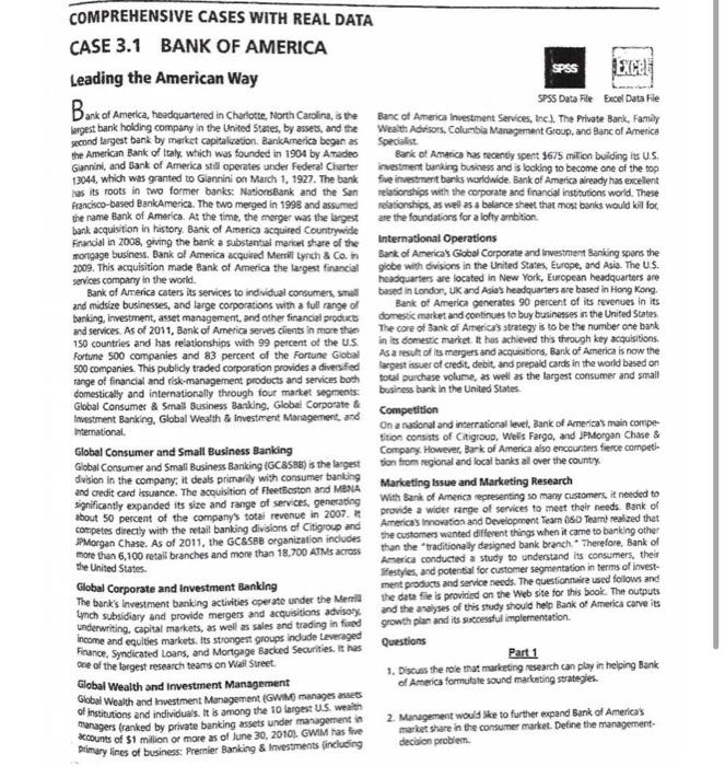 i need help in Part 1 #1-6 please COMPREHENSIVE