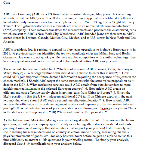 How might ABC create an efficient and