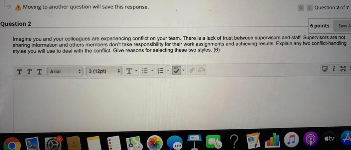 A Moving to another question will save this