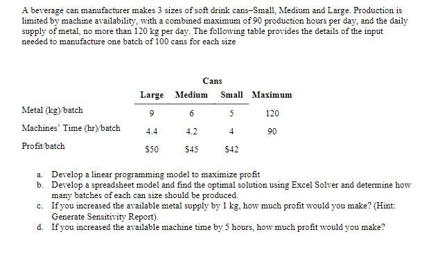 PLEASE SOLVE (B) (C) AND (D), AND USE EXCEL AND