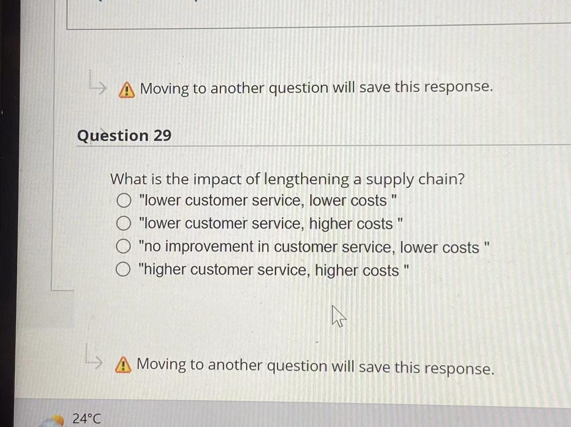 Moving to another question will save this