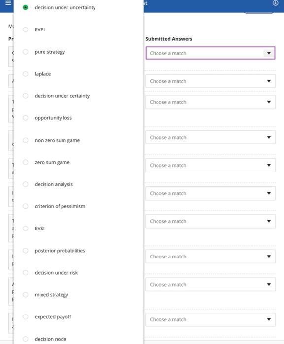 matching type only choices choices Test @ = X