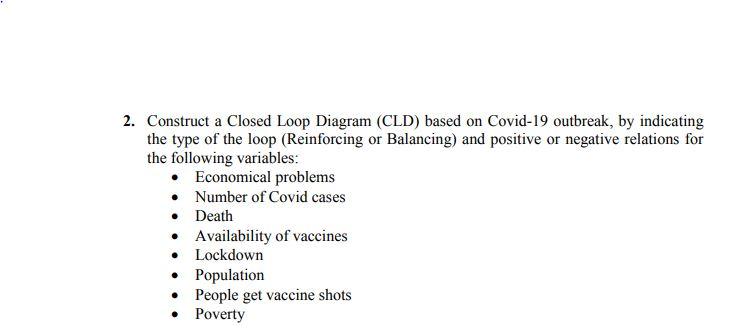 2. Construct a Closed Loop Diagram (CLD) based on