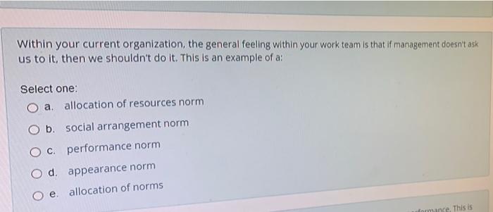 Within your current organization, the general