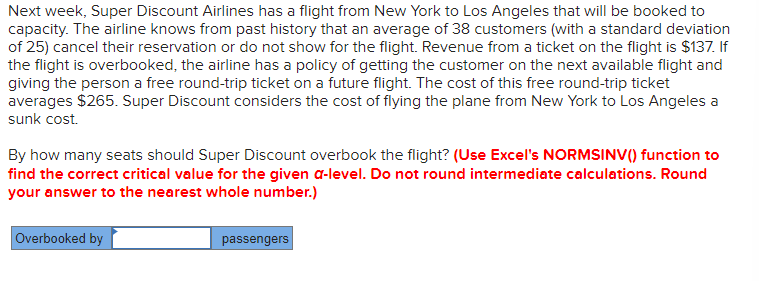 Next week, Super Discount Airlines has a flight
