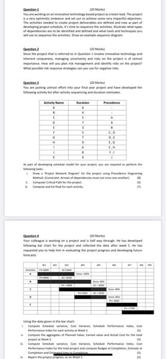 Question (20 Mars You are working on an