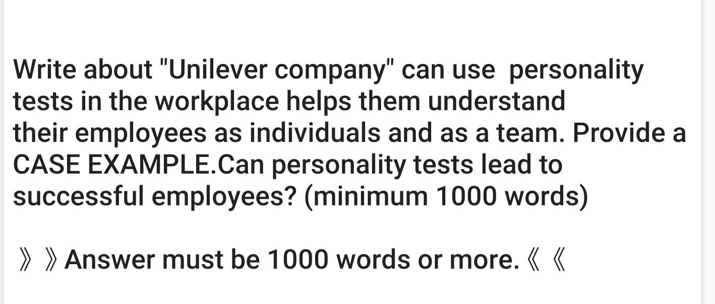 OPERATION MANAGEMENT Write about "Unilever