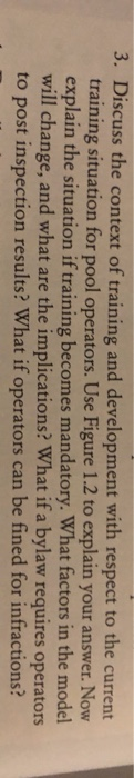 3. Discuss the context of training and