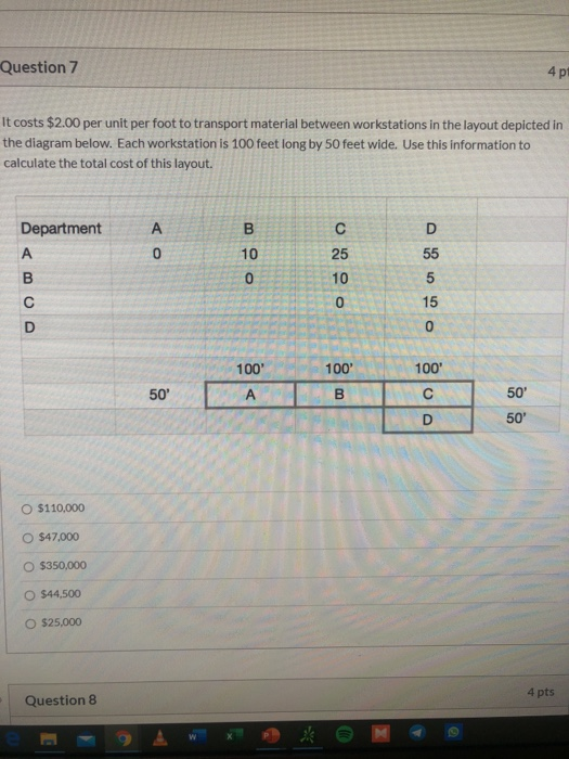 Review the facility layout below: Which statement