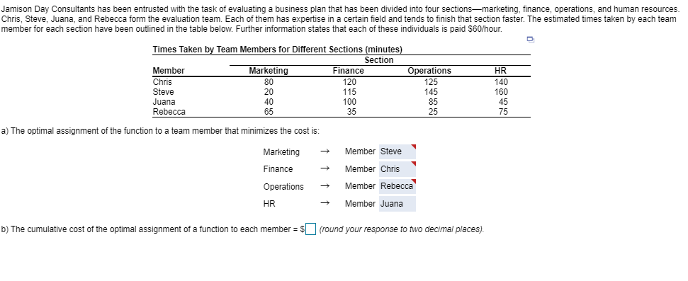 Part B please Jamison Day Consultants has been
