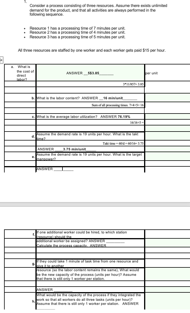 Please help with e, f , g and ah!!! 1. Consider a