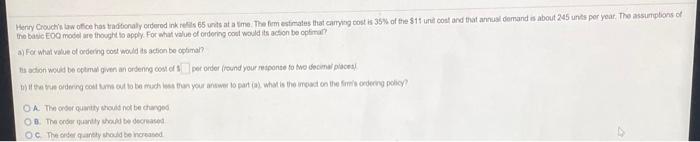 Henry Crouchis law of has traditional ordered ink