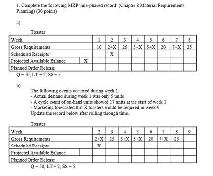 X=48 SOLVE IN EXCEL FORMAT 1. Complete the