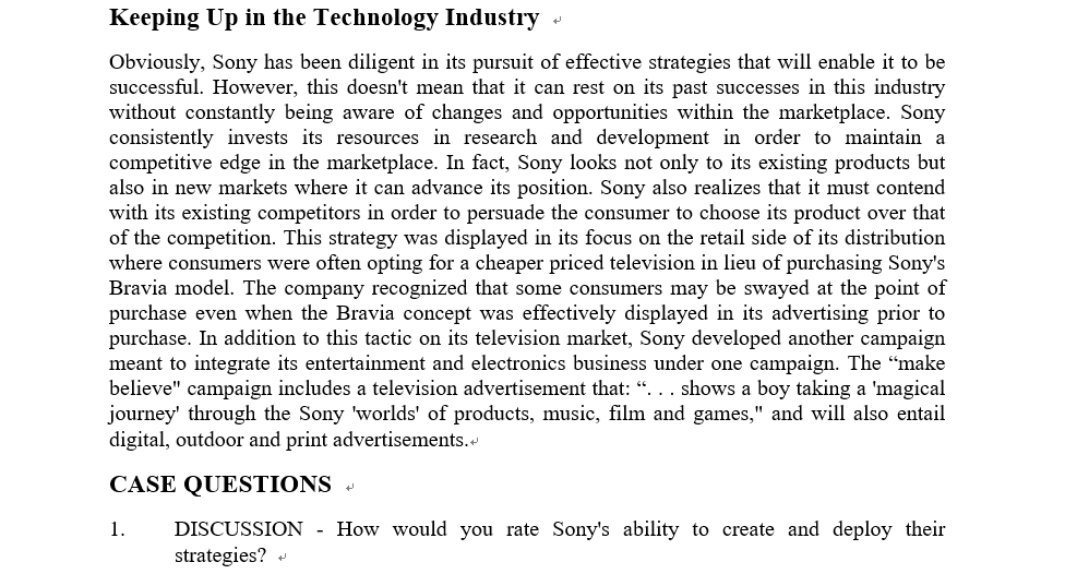 t Keeping Up in the Technology Industry