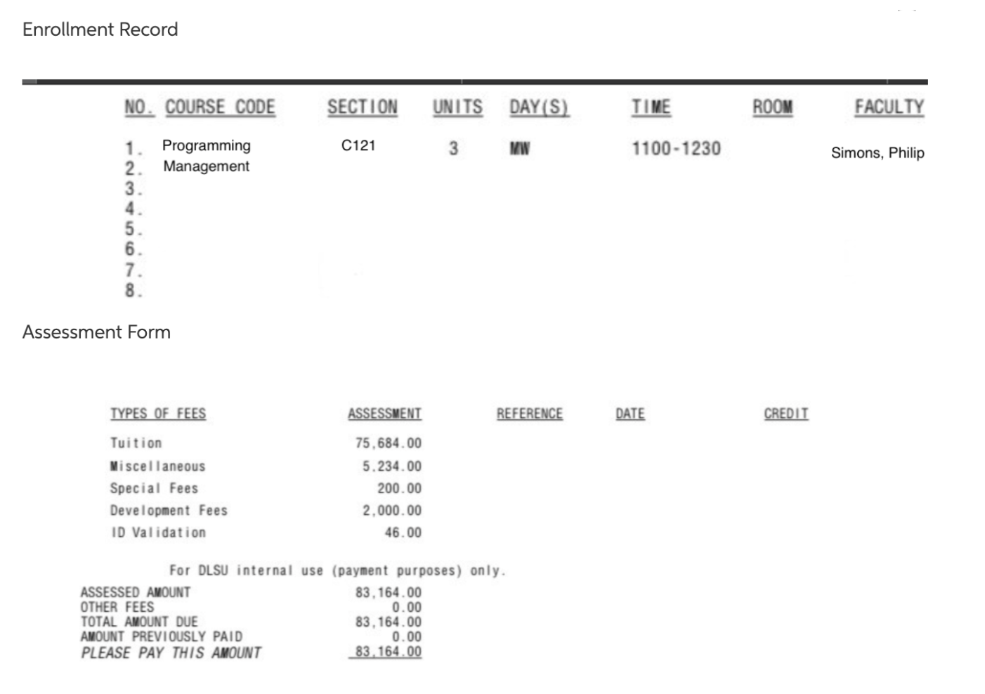 Combine the views of the student enrollment in