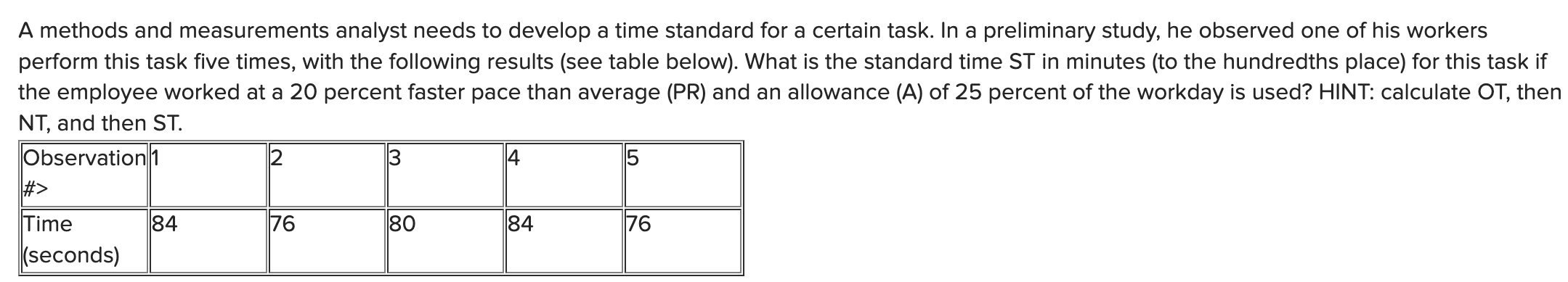 A methods and measurements analyst needs to