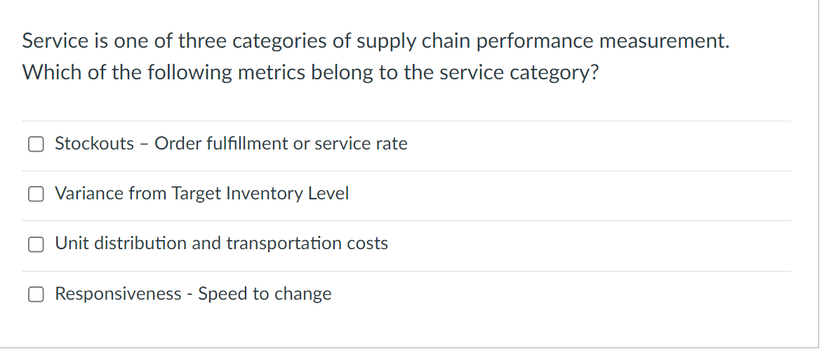 Service is one of three categories of supply
