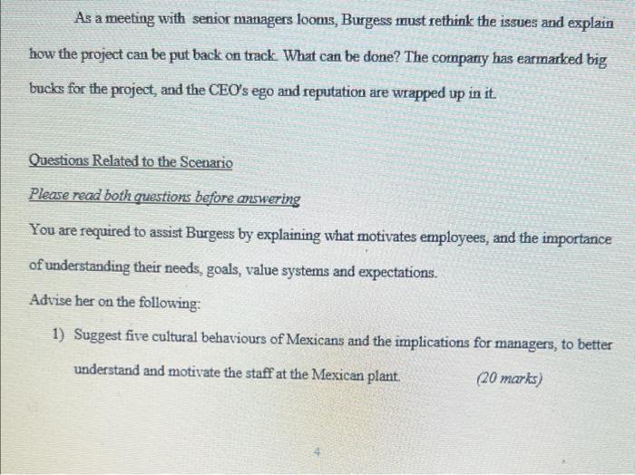 BOOST MORALE AND PRODUCTIVITY AT MEXICAN PLANT In