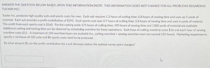 ANSWER THE QUESTION BELOW BASED UPON THIS