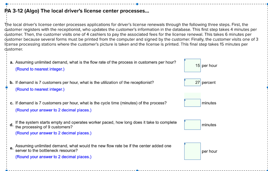 PA 3-12 (Algo) The local driver's license center